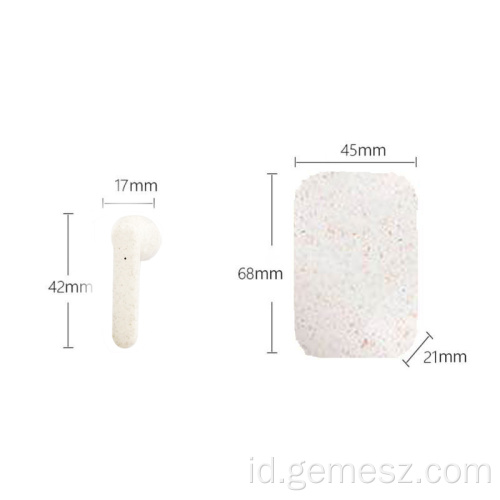 Earbud Jerami Gandum Ramah Lingkungan Earbud TWS Nirkabel